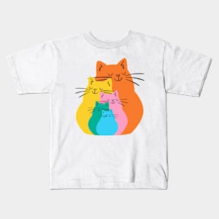 Colorful Cats Kids T-Shirt